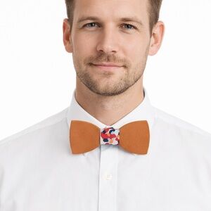 Original and Stylish Tan Leather Bow Tie